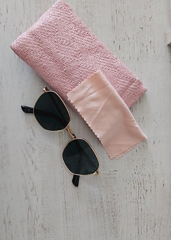 Pembe Örgü Kılıflı Retro Kadın Güneş Gözlüğü