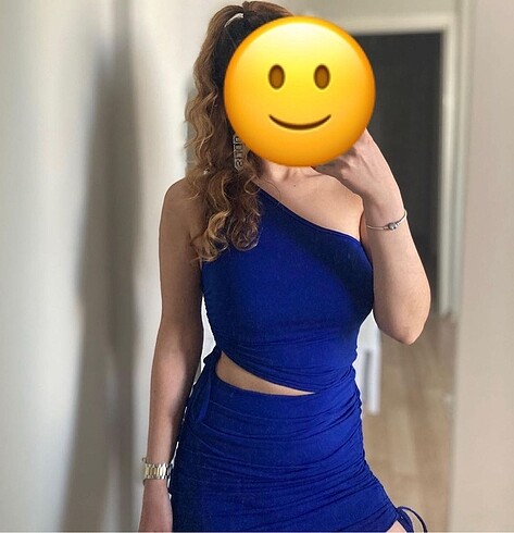 Mavi şık elbise