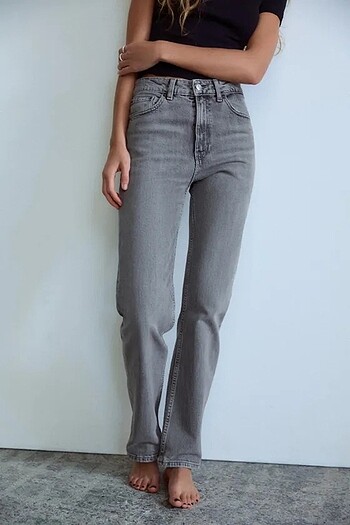 40 Beden gri Renk Straight fit