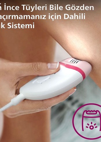 Philips Satinelle Essential Epilatör Pembe Işıklı - Görsel 6
