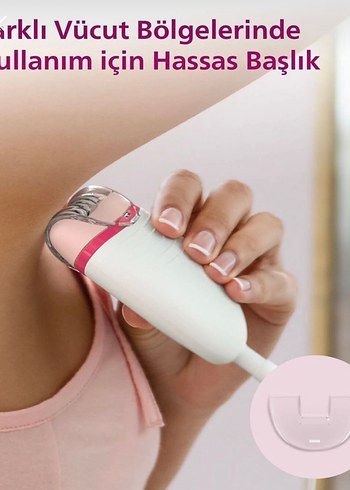 Philips Satinelle Essential Epilatör Pembe Işıklı - Görsel 4