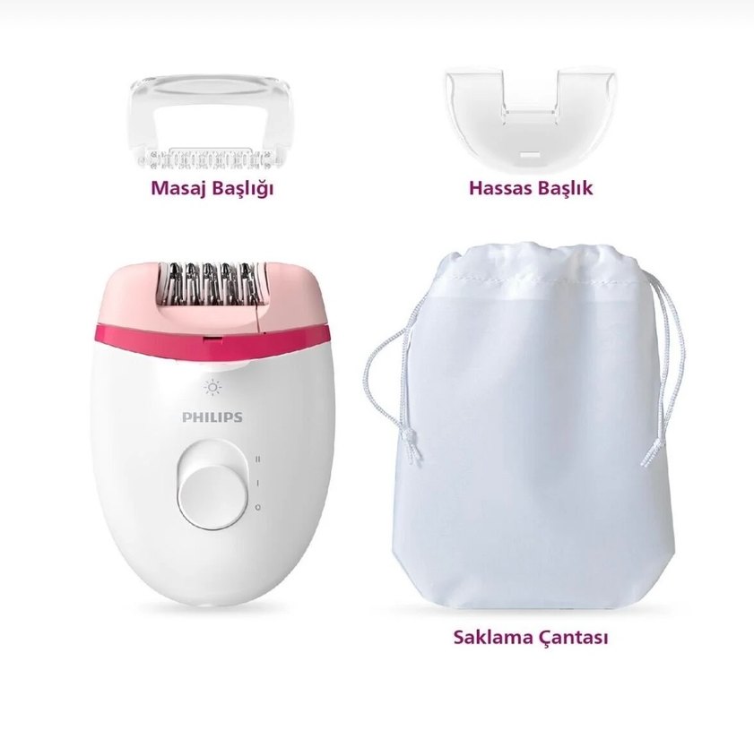 Philips Satinelle Essential Epilatör Pembe Işıklı - Görsel 3