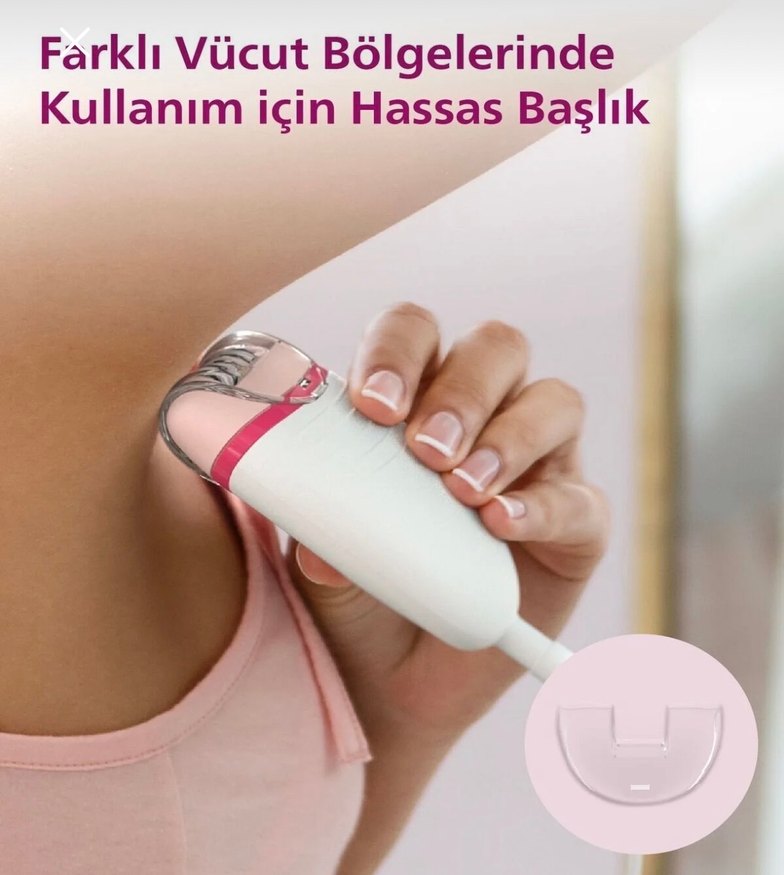 Philips Satinelle Essential Epilatör Pembe Işıklı - Görsel 4