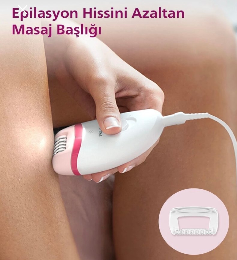 Philips Satinelle Essential Epilatör Pembe Işıklı - Görsel 5
