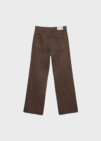 Kahverengi wide Straight jean - Görsel 5