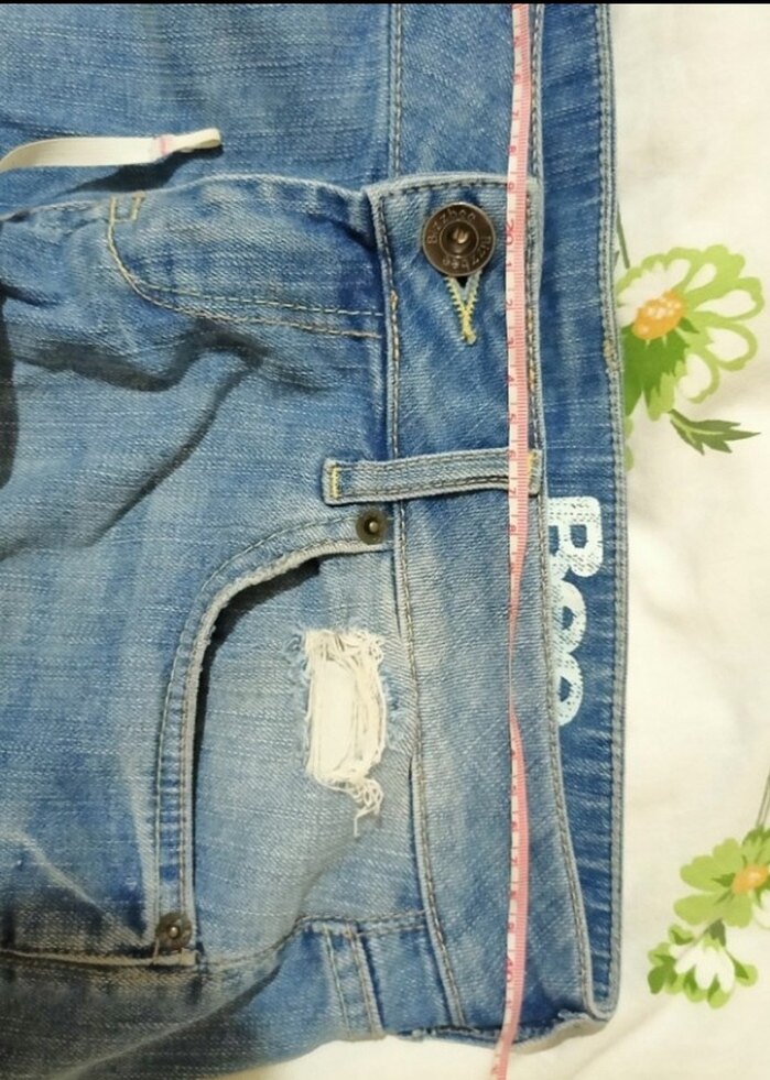 Düğmeli Mavi Kadın Mini Denim Şort - Görsel 2