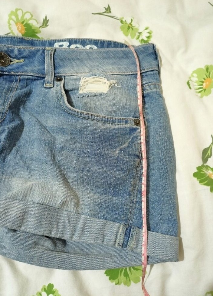 Düğmeli Mavi Kadın Mini Denim Şort - Görsel 3