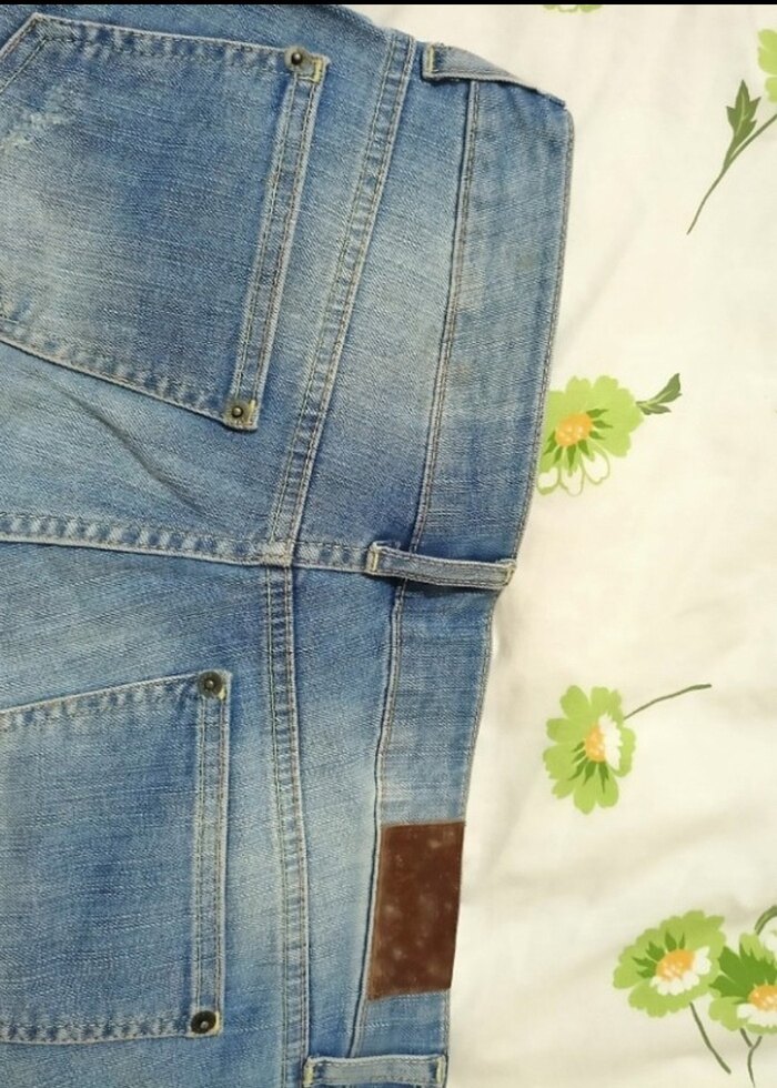 Düğmeli Mavi Kadın Mini Denim Şort - Görsel 4