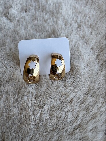 Çelik gold küpe