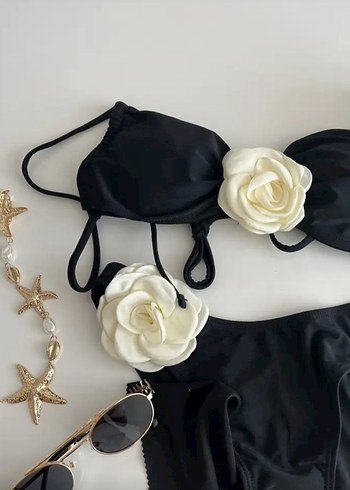 Shein 3D Çiçk Detaylı Mini Bikini Takımı - Görsel 7