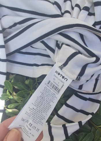 Koton Çizgili Pamuklu Hamile Uzun Kollu Tişört - Görsel 6