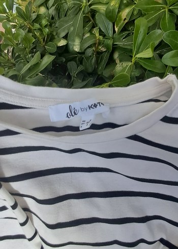 Koton Çizgili Pamuklu Hamile Uzun Kollu Tişört - Görsel 5