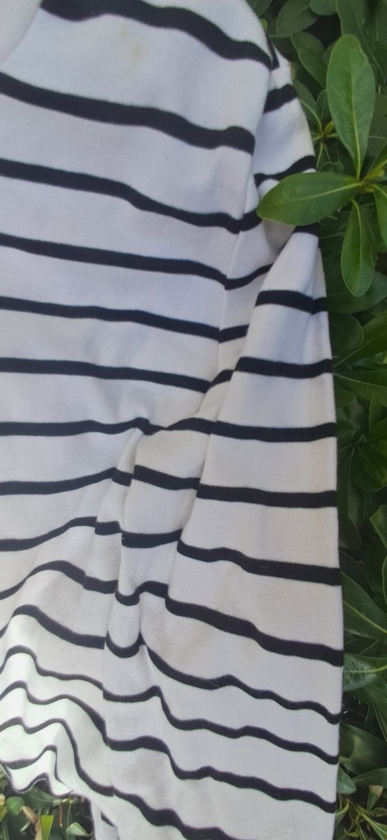 Koton Çizgili Pamuklu Hamile Uzun Kollu Tişört - Görsel 3