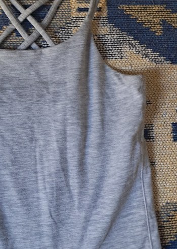 Gri Kadın Spor Askılı Kısa Tulum - Görsel 5