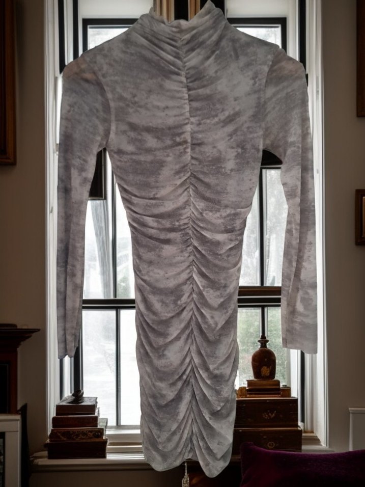 Zara Yılan Desenli Uzun Kollu Triko Elbise - Görsel 4