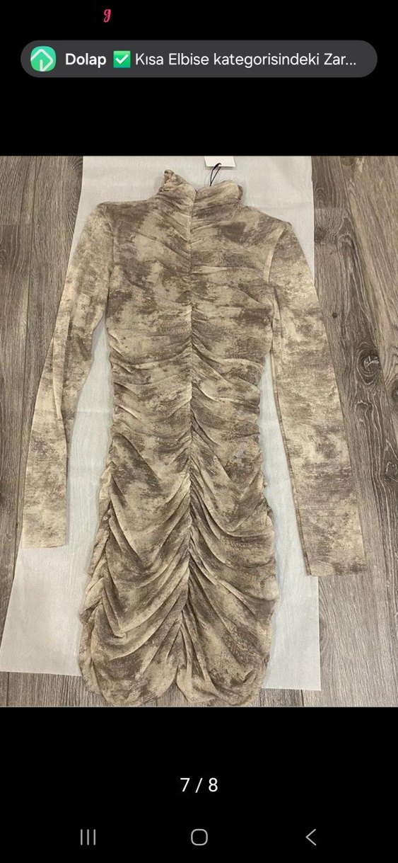 Zara Yılan Desenli Uzun Kollu Triko Elbise - Görsel 5