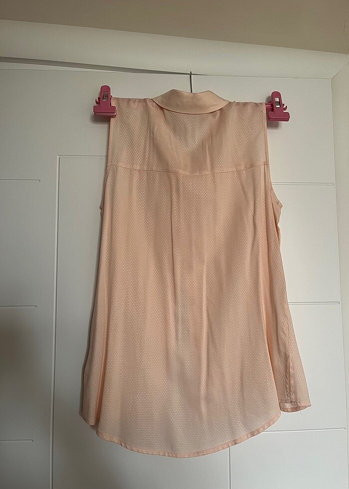 Sıfır kol kendinden dokulu gömlek - Görsel 2