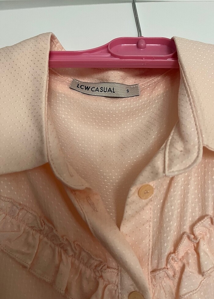 Sıfır kol kendinden dokulu gömlek - Görsel 3