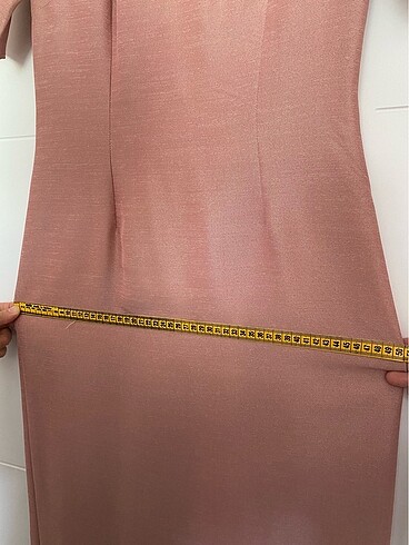 İçli dışlı pudra renkli abiye elbise - Görsel 6
