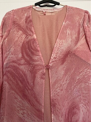 İçli dışlı pudra renkli abiye elbise - Görsel 8