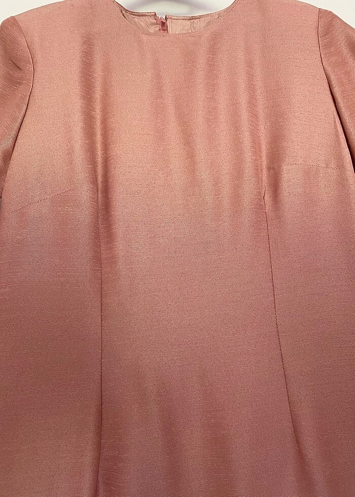 İçli dışlı pudra renkli abiye elbise - Görsel 3