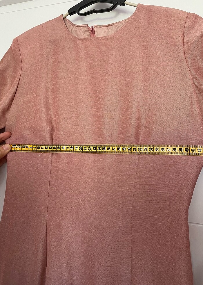 İçli dışlı pudra renkli abiye elbise - Görsel 4