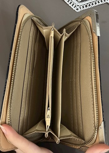 Siyah Nakışlı Deri Gotik Kadın Cüzdanı - Görsel 2