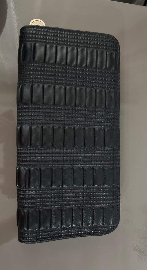 Siyah Nakışlı Deri Gotik Kadın Cüzdanı - Görsel 3