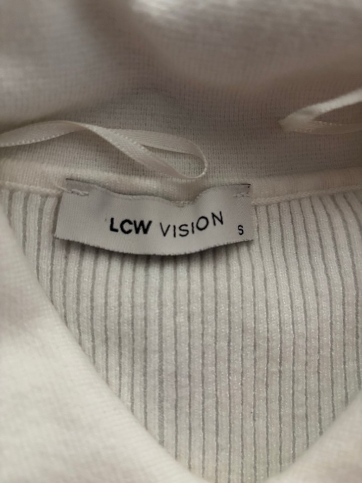 Düğmeli Beyaz kadın Polo Tişört - Görsel 2