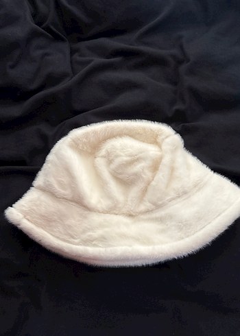 Beyaz Kadın Kürk Detaylı Şapka - Görsel 4