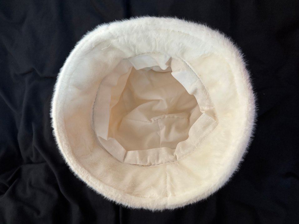 Beyaz Kadın Kürk Detaylı Şapka - Görsel 3