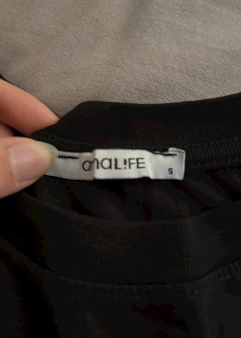 Siyah Baskılı oversize Tişört - Görsel 3