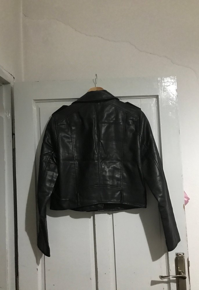 Pull&Bear Kadın Siyah Deri  Ceket - Görsel 2