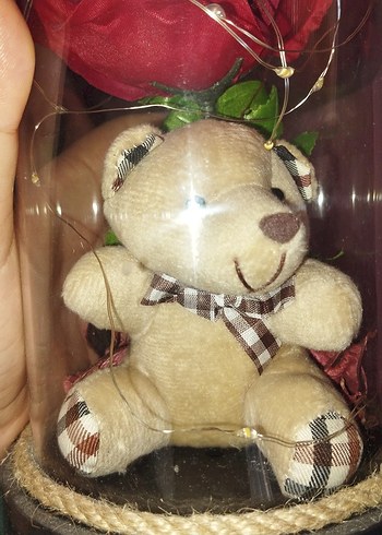 Kahverengi Ekoseli Fiyonklu Peluş Ayıcık