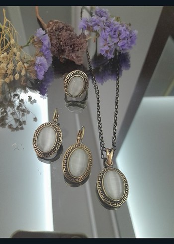 Etnik Desenli Zincir Detaylı Vintage Takım