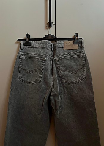 38 Beden gri Renk Gri Denim Normal Boy Kadın Kot Pantolon