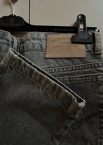 38 Beden Gri Denim Normal Boy Kadın Kot Pantolon