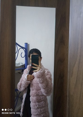 Pembe Kürklü Kadın Kışlık Ceket