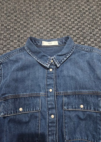 Kemerli Denim Midi Elbise - Görsel 3