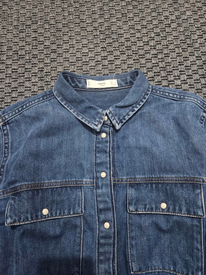 Kemerli Denim Midi Elbise - Görsel 3