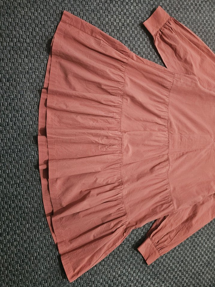 Pembe Bohem Midi Elbise Uzun Kollu - Görsel 2