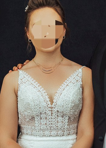 V Yaka Denizkızı Gelinlik - Görsel 6