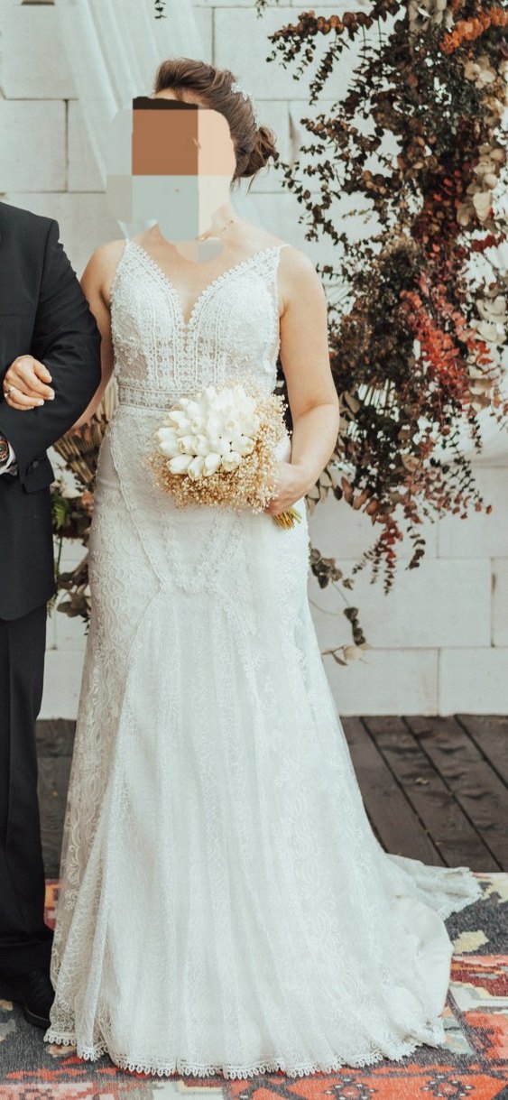 V Yaka Denizkızı Gelinlik - Görsel 5