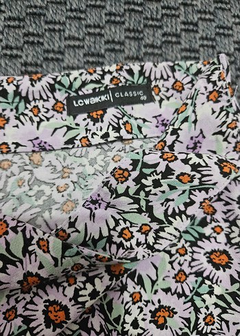 Çiçek Desenli Ömden Yırtmaçlı Bohem Midi Etek - Görsel 8