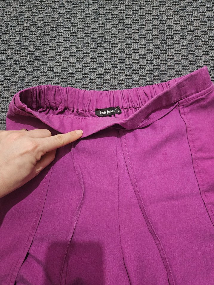 Mor Bol Kesim Biskoz Kadın Pantolon - Görsel 3