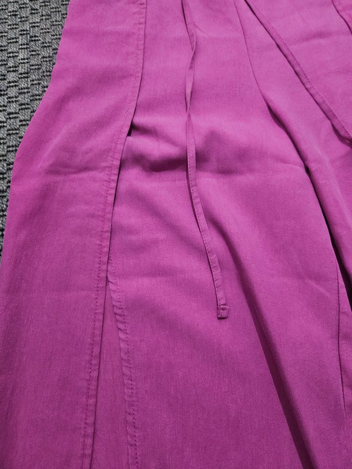 Mor Bol Kesim Biskoz Kadın Pantolon - Görsel 2