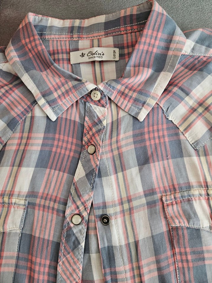 Kadın Pamuklu Kareli Gömlek - Görsel 5