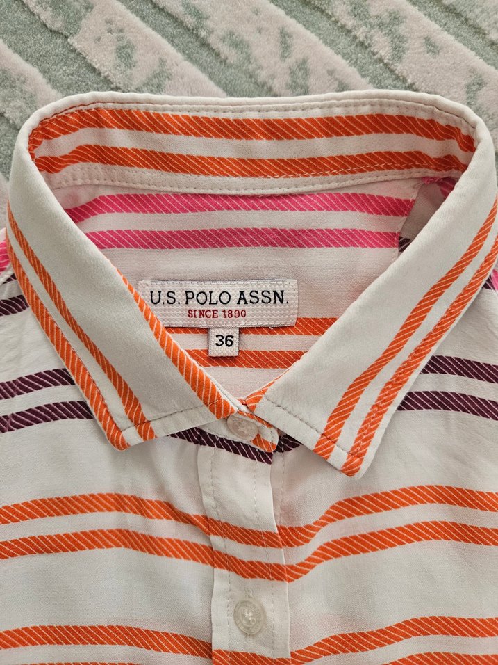 Çizgili Kadın Uzun Kollu Gömlek - Görsel 3