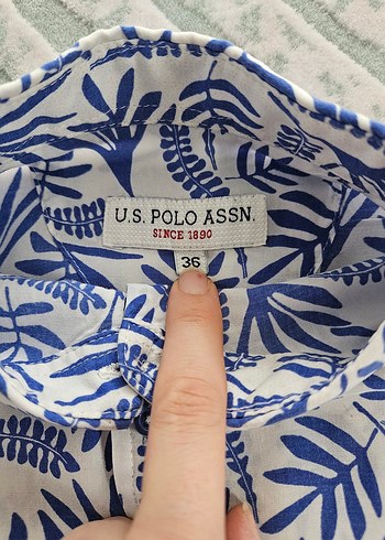 Mavi Desenli Uzun Kollu Kadın Gömlek - Görsel 6