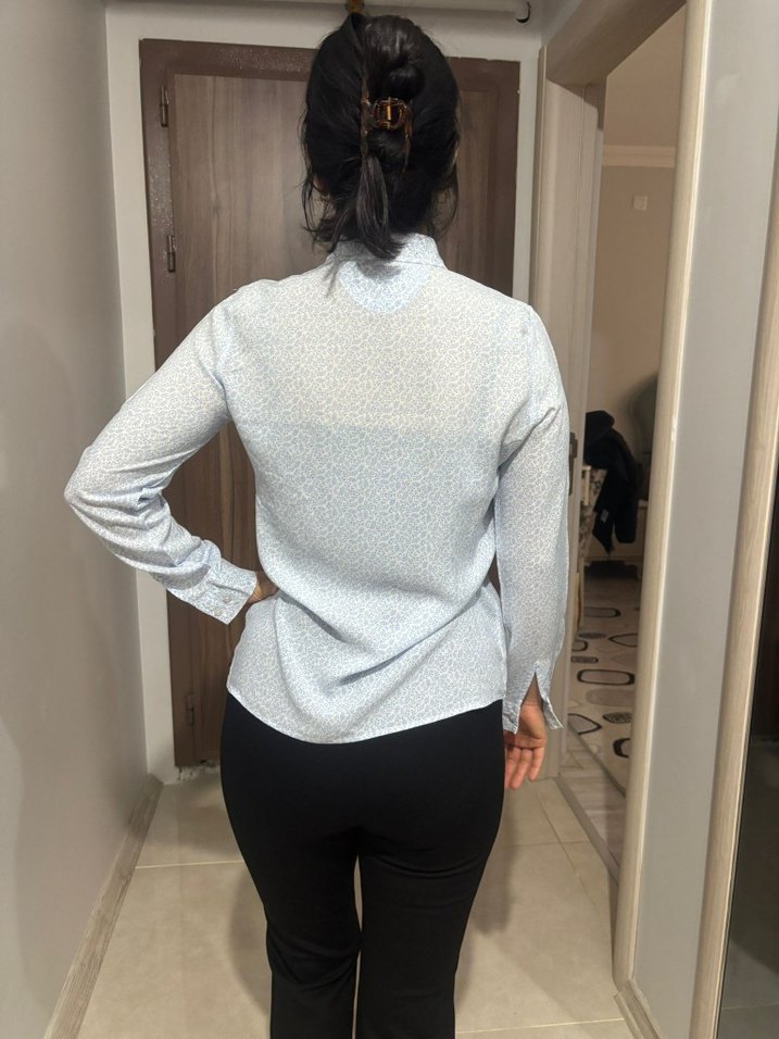 Açık Mavi Kadın Gömlek - Görsel 2